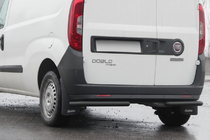 Opel Combo 2012-2018 гг. Задние угловые дуги AK003 Черный (нерж. сталь) фото 1