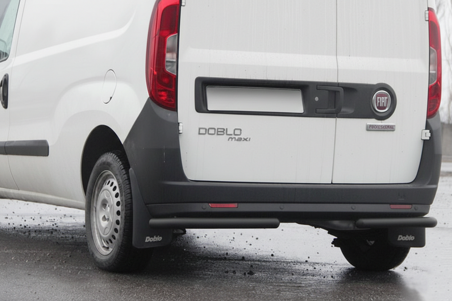 Opel Combo 2012-2018 гг. Задние угловые дуги AK003 Черный (нерж. сталь) Image