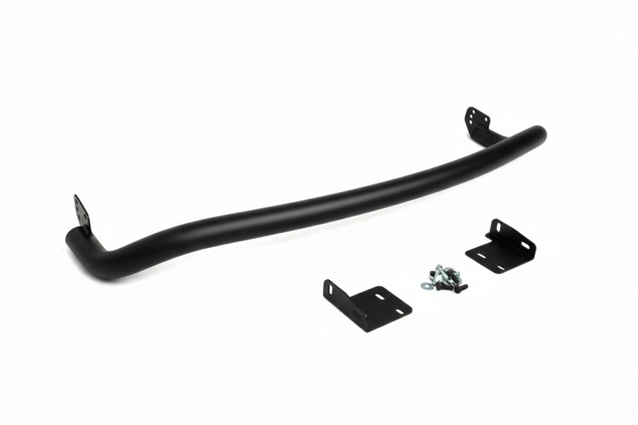 Hyundai Santa Fe 2 2006-2012 гг. Задняя дуга AK002 Черная (нерж.) Фото 2
