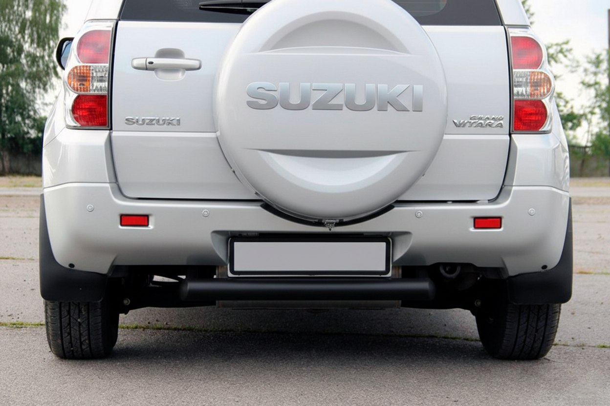 Задній захист AK002 Black (нерж) для Suzuki Grand Vitara 2005-2017 рр