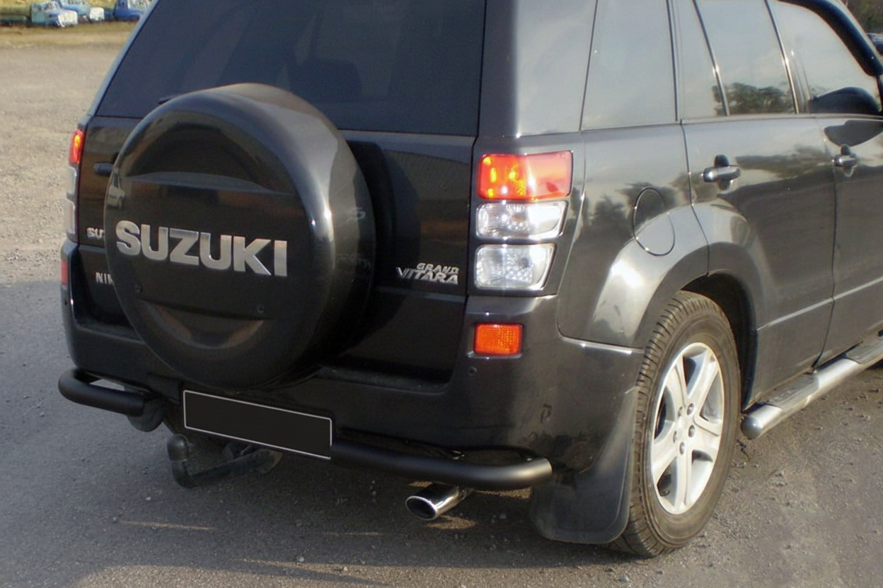 Задній захист AK003 Black (нерж) для Suzuki Grand Vitara 2005-2017 рр - фото 2