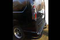 Renault Trafic 2015- гг. Задние уголки Black (2 шт., нержавейка) фото 2