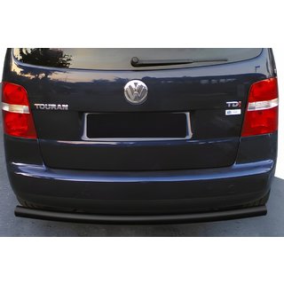 Задняя защита AK002 Черная (1 шт, Нержавейка) Volkswagen Touran 2003-2010 гг.