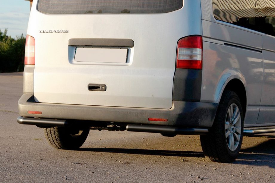 Volkswagen T6 2015-2024 гг. Задние уголки AK003 Черные (2 шт., нержавейка) Фото 9