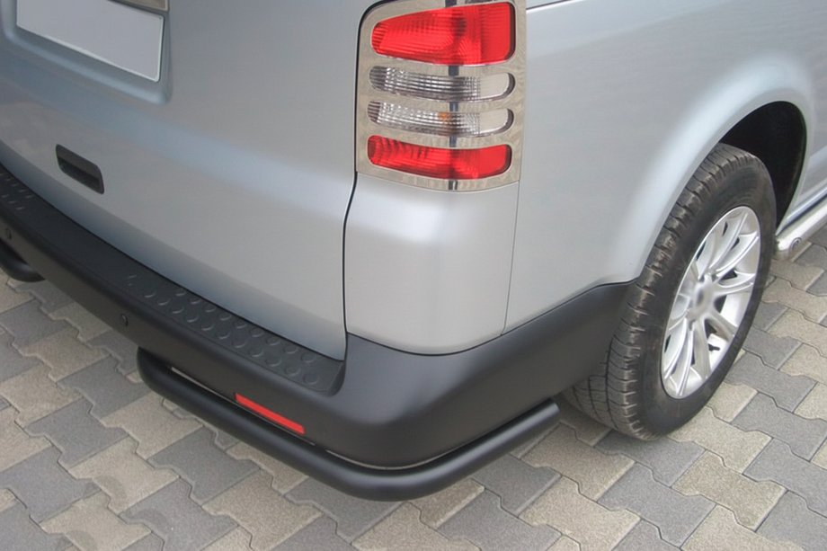 Volkswagen T6 2015-2024 гг. Задние уголки AK003 Черные (2 шт., нержавейка) Фото 6