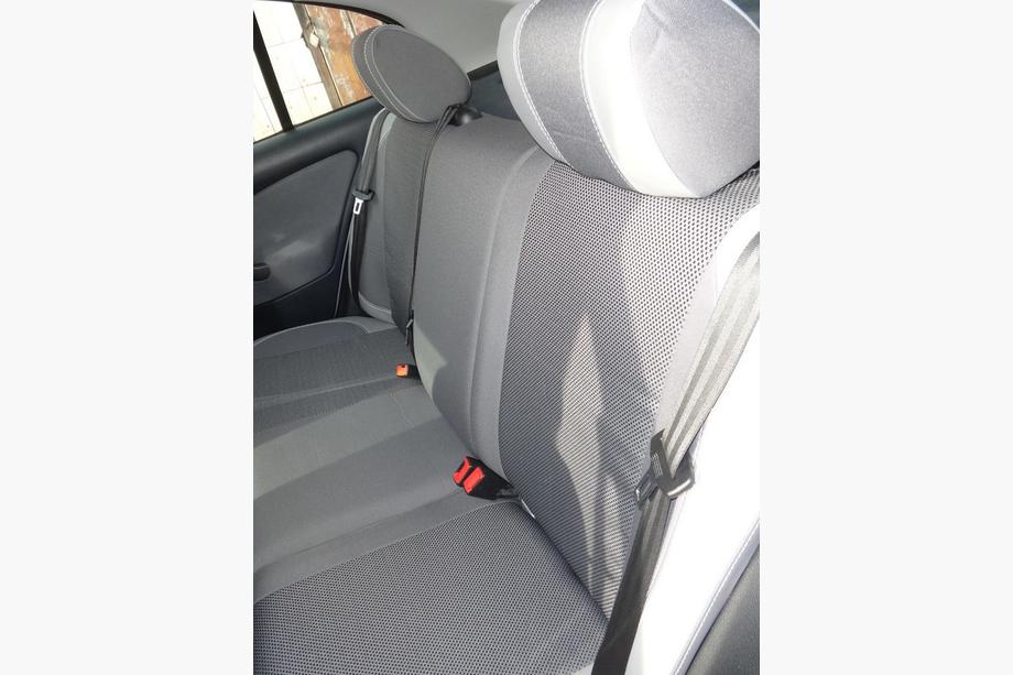 Skoda Octavia II A5 2010-2013 гг. Авточехлы (Эко-кожа↗Ткань, Premium) Фото 15