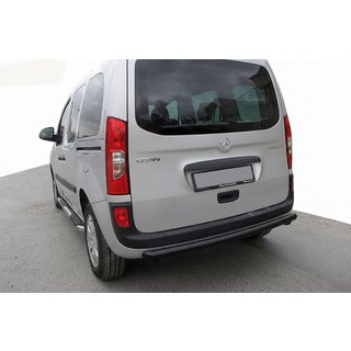 Задняя защита AK002 Черный (2 шт., нержавейка) Renault Kangoo 2008–2020 гг. фото 1