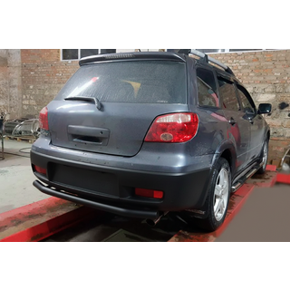 Задняя дуга AK002/2 Черная (нержавейка) фото 1