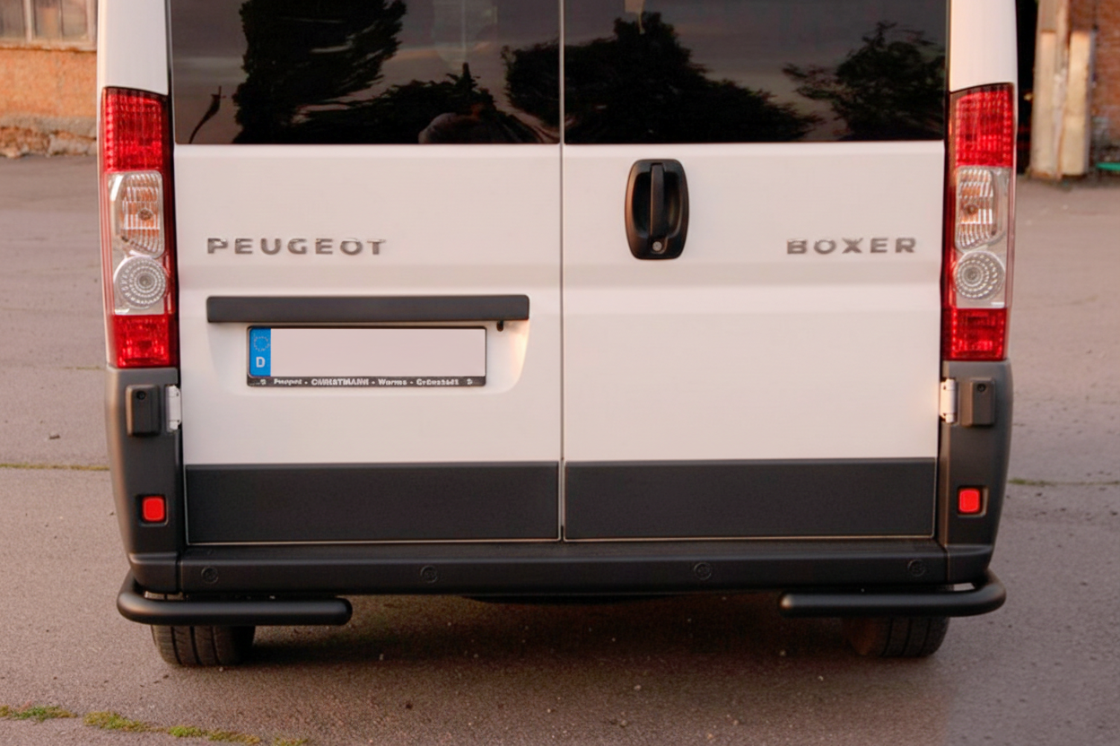Задні куточки AK003 Black (2 шт., нерж) для Opel Movano 2021- рр - фото 3