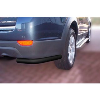 Задние уголки AK003 Черные (2 шт., нержавейка) Chevrolet Captiva 2006-2019 гг.