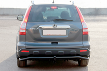 Honda CRV 2007-2011 гг. Задняя дуга AK008 Черная (нерж. сталь) фото 1