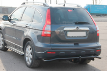 Honda CRV 2007-2011 гг. Задняя дуга AK008 Черная (нерж. сталь) фото 2