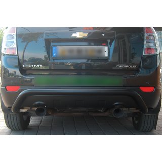 Задняя дуга AK007 Черная (нерж. сталь) Chevrolet Captiva 2006-2019 гг. фото 1