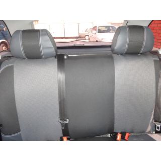 Авточехлы (Эко-кожа↗Ткань, Premium) Skoda Fabia 2000-2007 гг. фото 4