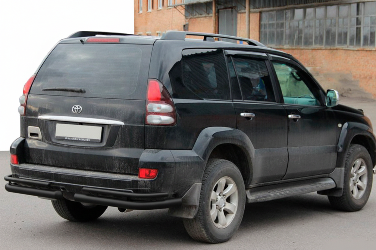Задні подвійні куточки AK003-1 Black (2 шт., нерж) для Toyota Land Cruiser Prado 120 2002-2009 рр