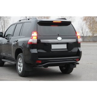 Задняя дуга AK008 Черная (нерж. сталь) Toyota Land Cruiser Prado 150 2009-2023 гг. фото 1