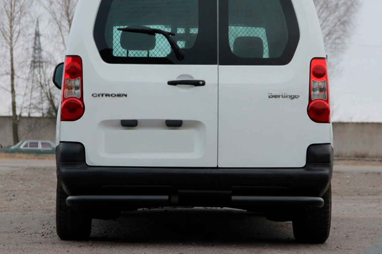 Задні кути AK003 Black (нерж.) для Citroen Berlingo 2008-2018 рр