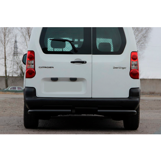 Задние угловые дуги AK-003 Черные (нерж. сталь) Peugeot Partner Tepee 2008-2018 гг. фото 1