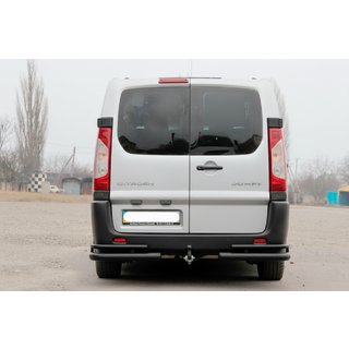 Задние углы AK-003-Double Black (2 шт., нерж.) Peugeot Expert 2007-2016 гг. фото 2