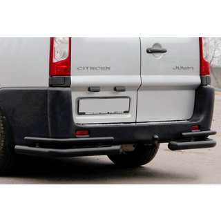 Задние углы AK-003-Double Black (2 шт., нерж.) Peugeot Expert 2007-2016 гг. фото 1