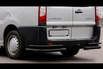 Citroen Jumpy 2007–2017 гг. Задние углы Double Black (2 шт., нерж. сталь) фото 1