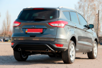 Ford Kuga/Escape 2013-2019 гг. Задняя дуга AK007 Черная (нерж. сталь) фото 3