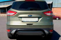 Ford Kuga/Escape 2013-2019 гг. Задняя дуга AK007 Черная (нерж. сталь) фото 4