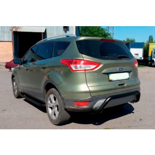 Задняя дуга AK007 Черная (нерж. сталь) Ford Kuga/Escape 2013-2019 гг. фото 2
