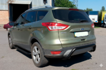 Ford Kuga 2008-2013 гг. Задняя дуга AK007 Черная (нерж. сталь) фото 1