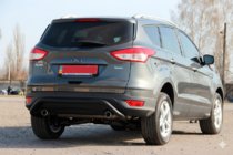 Ford Kuga 2008-2013 гг. Задняя дуга AK007 Черная (нерж. сталь) фото 2