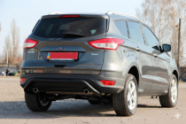 Ford Kuga 2008-2013 гг. Задняя дуга AK007 Черная (нерж. сталь) фото 2