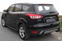 Ford Kuga 2008-2013 гг. Задняя дуга AK007 Черная (нерж. сталь) фото 4