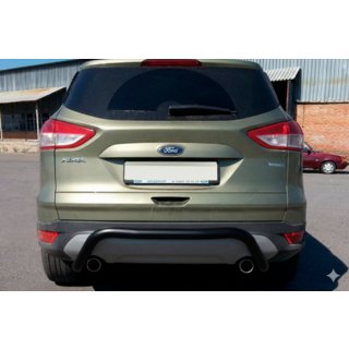 Задняя дуга AK007 Черная (нерж. сталь) Ford Kuga 2008-2013 гг. фото 3