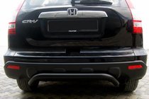 Honda CRV 2007-2011 гг. Задняя дуга AK007 Черная (нерж. сталь) фото 1