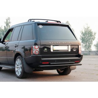 Задняя двойная дуга AK002 Черная (нержавеющая сталь) Range Rover III L322 2002-2012 гг. фото 1