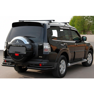 Задняя двойная дуга AK003 Черная (нерж. сталь) фото 1