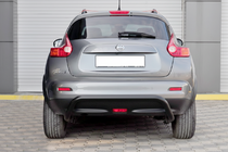 Nissan Juke 2010-2019 гг. Задняя дуга AK007 Черная (нерж. сталь) фото 7