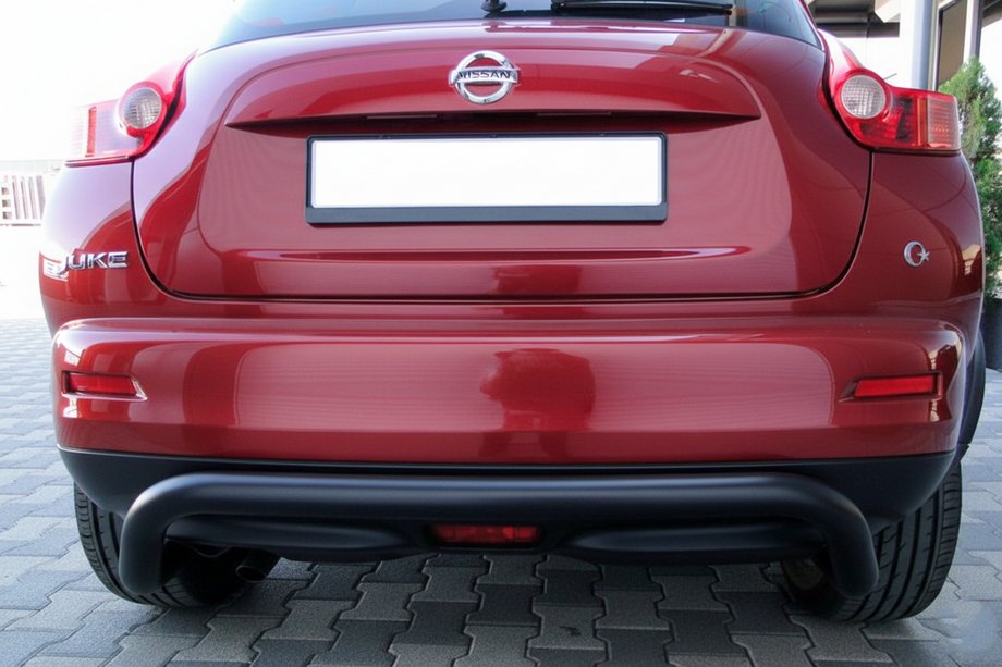 Nissan Juke 2010-2019 гг. Задняя дуга AK007 Черная (нерж. сталь) Фото 8