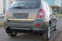Opel Antara 2006-2017 гг. Задняя дуга AK007-1 Черная (нерж. сталь) фото 1