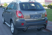 Opel Antara 2006-2017 гг. Задняя дуга AK007-1 Черная (нерж. сталь) фото 4