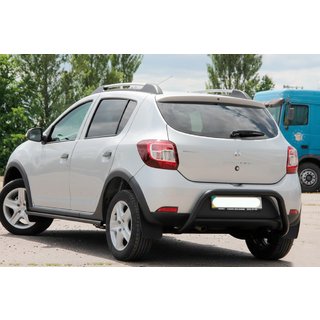 Задняя дуга AK007 Черная (нерж. сталь) Dacia Sandero 2013-2020 гг. фото 3