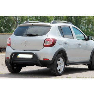 Задняя дуга AK007 Черная (нерж. сталь) Dacia Sandero 2013-2020 гг. фото 1