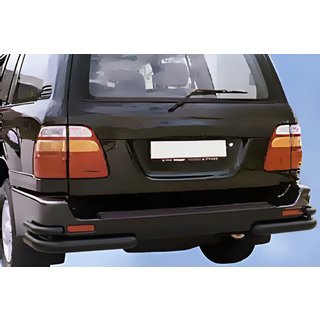 Задние угловые дуги AK003-Double Black (2 шт., нерж. сталь) Toyota Land Cruiser 100 1998-2007 гг. фото 3