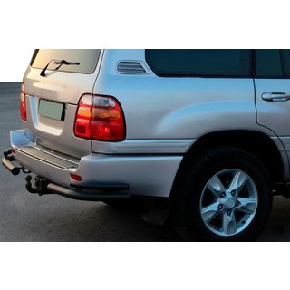 Задние угловые дуги AK003-Double Black (2 шт., нерж. сталь) Toyota Land Cruiser 100 1998-2007 гг. фото 1