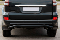 Toyota Land Cruiser Prado 120 2002-2009 гг. Задняя защита AK008 Черный фото 3