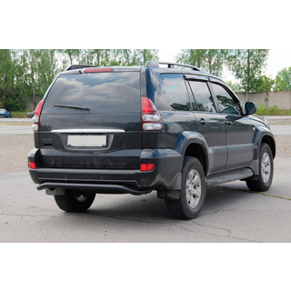 Задняя защита AK008 Черный Toyota Land Cruiser Prado 120 2002-2009 гг. фото 1