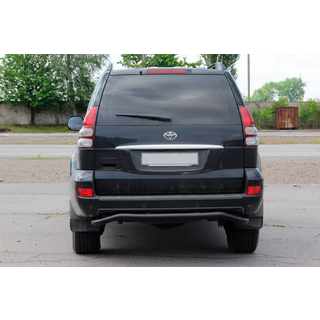 Задняя защита AK008 Черный Toyota Land Cruiser Prado 120 2002-2009 гг. фото 2