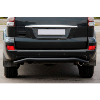 Задняя защита AK008 Черный Toyota Land Cruiser Prado 120 2002-2009 гг. фото 3