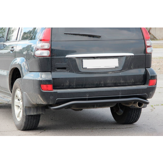 Задняя защита AK008 Черный Toyota Land Cruiser Prado 120 2002-2009 гг. фото 4