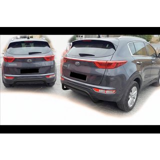 Задняя защита AK007 Черная (нержавейка) Kia Sportage 2015-2021 гг. фото 4
